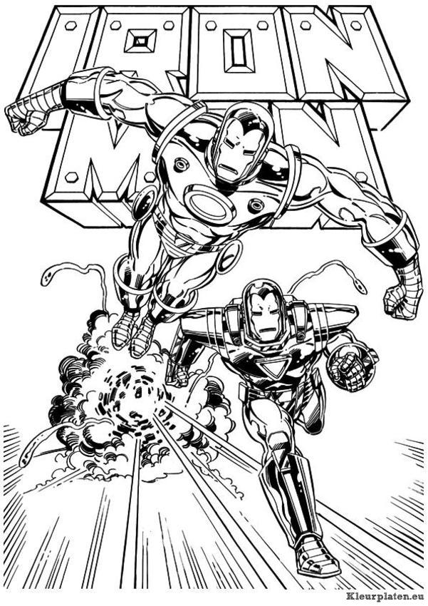 Iron man kleurplaten