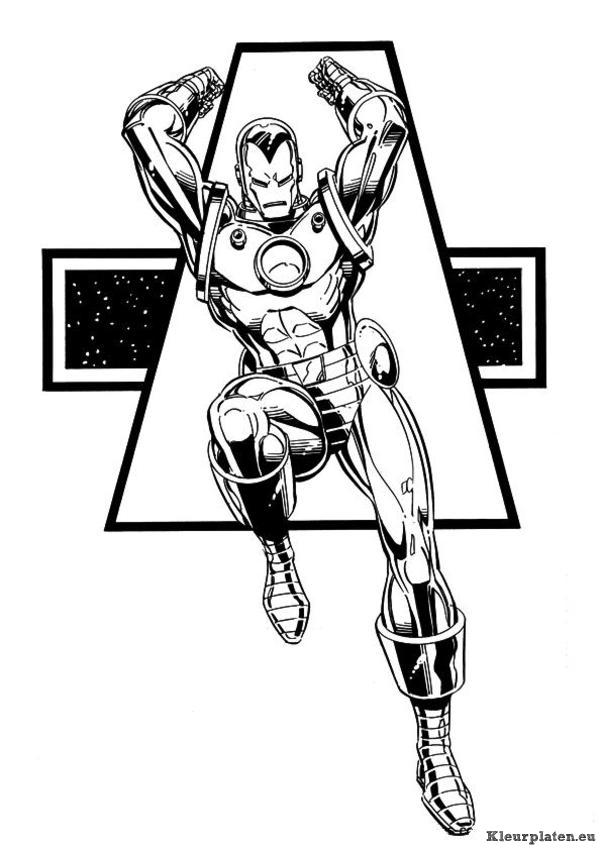 Iron man kleurplaten
