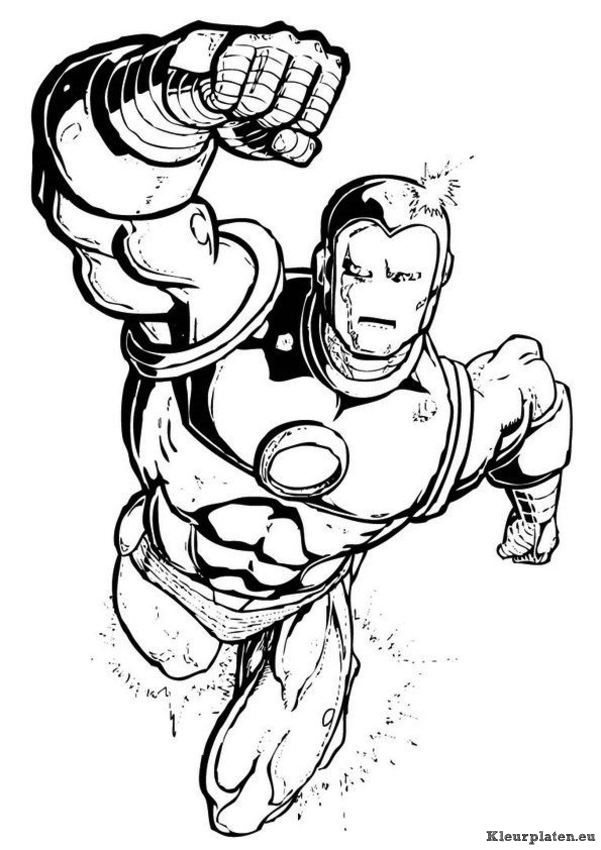 Iron man kleurplaten