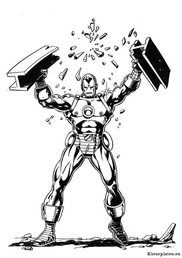 Iron man kleurplaten