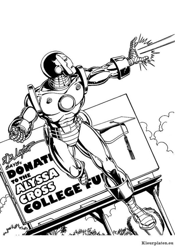 Iron man kleurplaten
