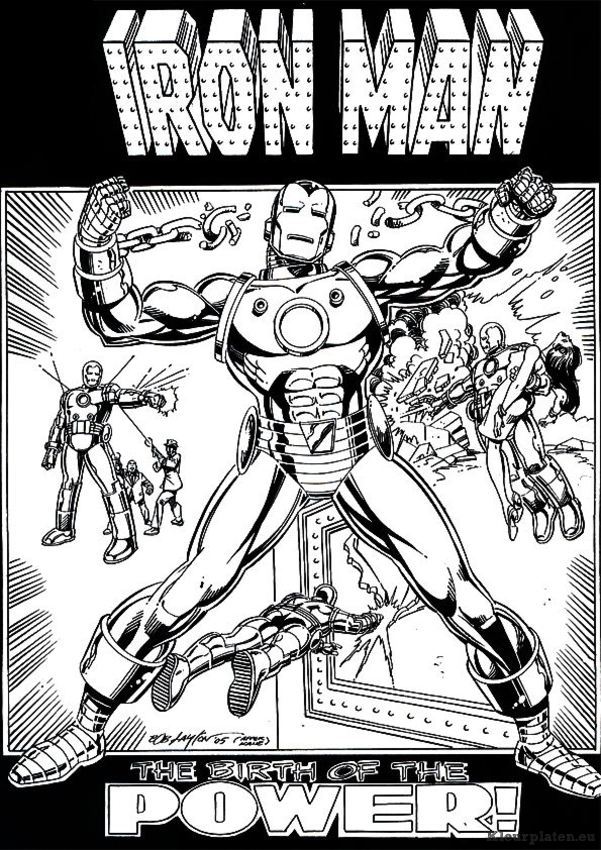 Iron man kleurplaten