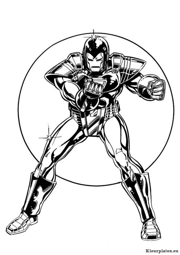 Iron man kleurplaten