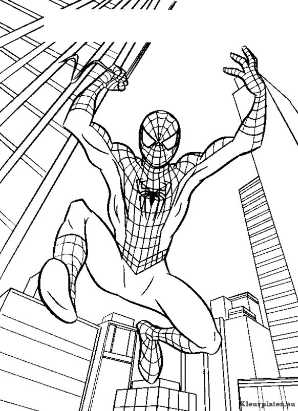Spiderman 3 kleurplaten