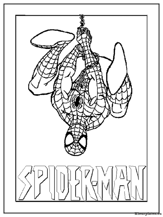Spiderman kleurplaten