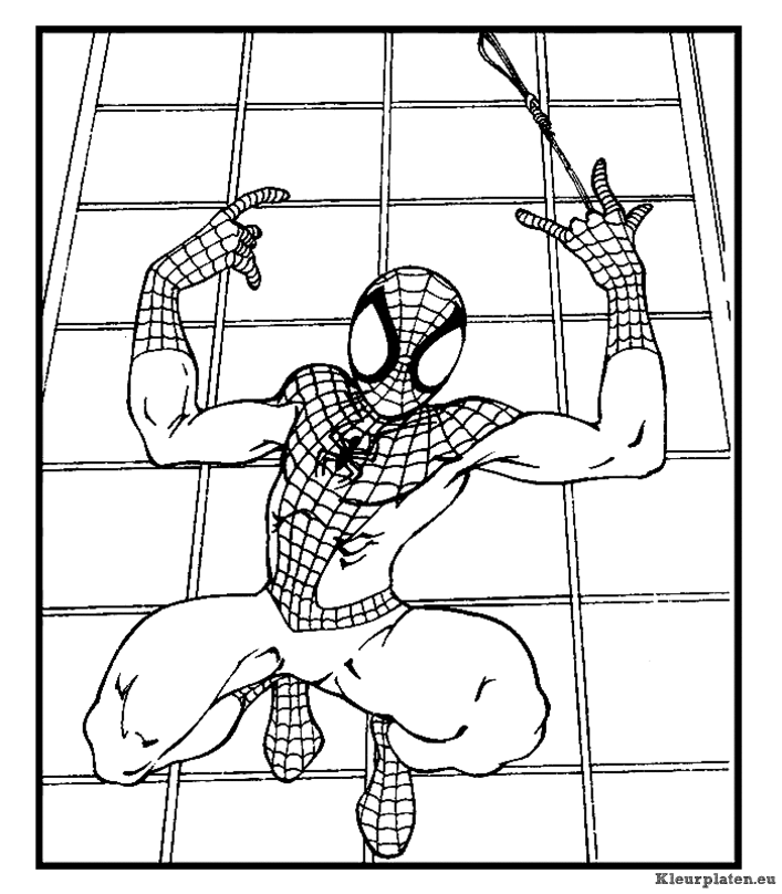 Spiderman kleurplaten