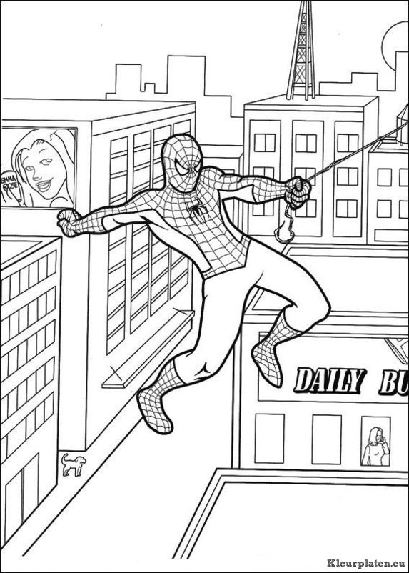 Spiderman kleurplaten