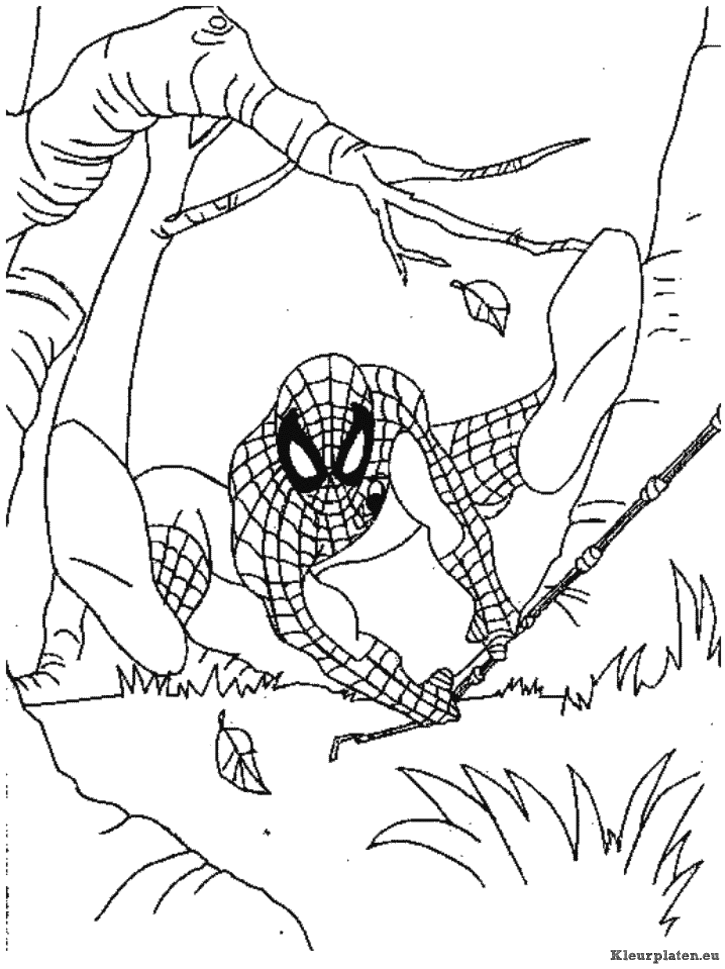 Spiderman kleurplaten
