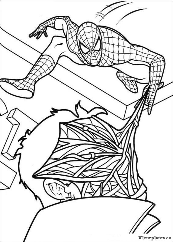 Spiderman kleurplaten