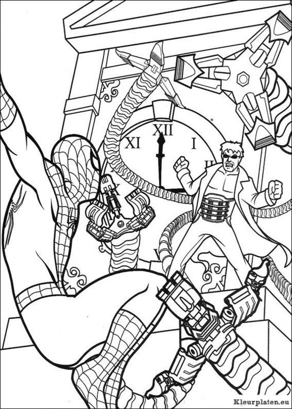 Spiderman kleurplaten