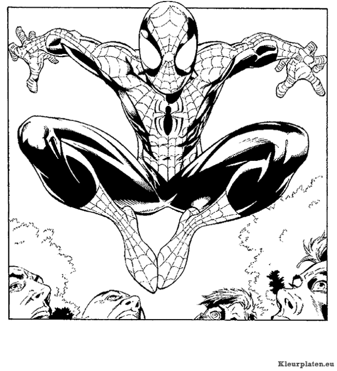 Spiderman kleurplaten