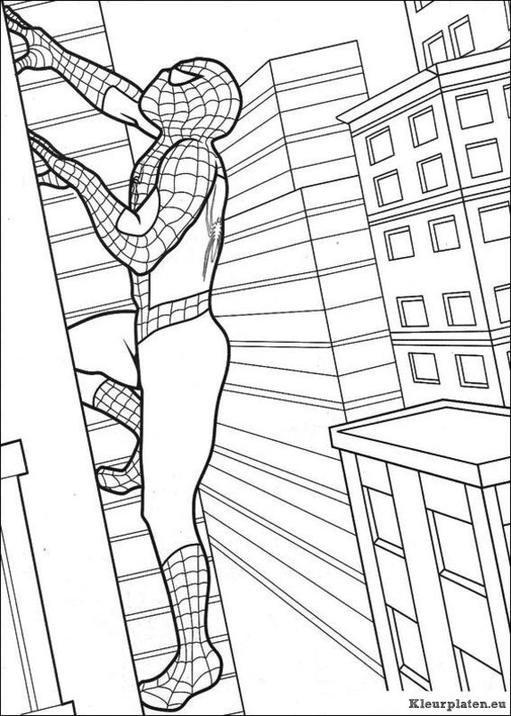 Spiderman kleurplaten