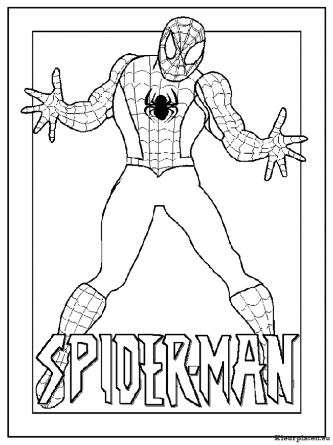 Spiderman kleurplaten