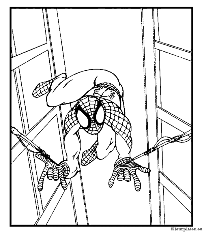 Spiderman kleurplaten
