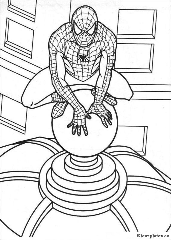 Spiderman kleurplaten