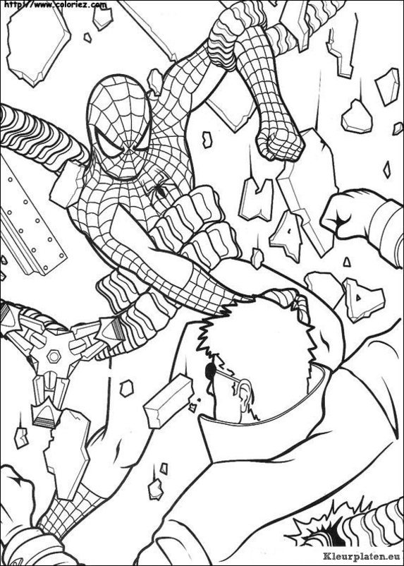 Spiderman kleurplaten