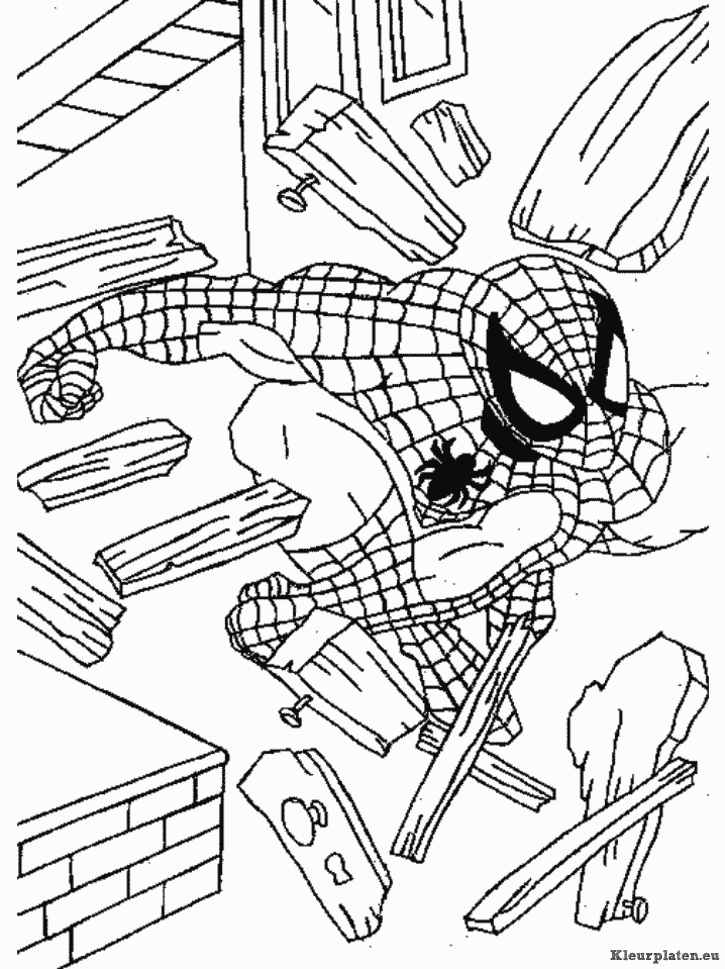 Spiderman kleurplaten