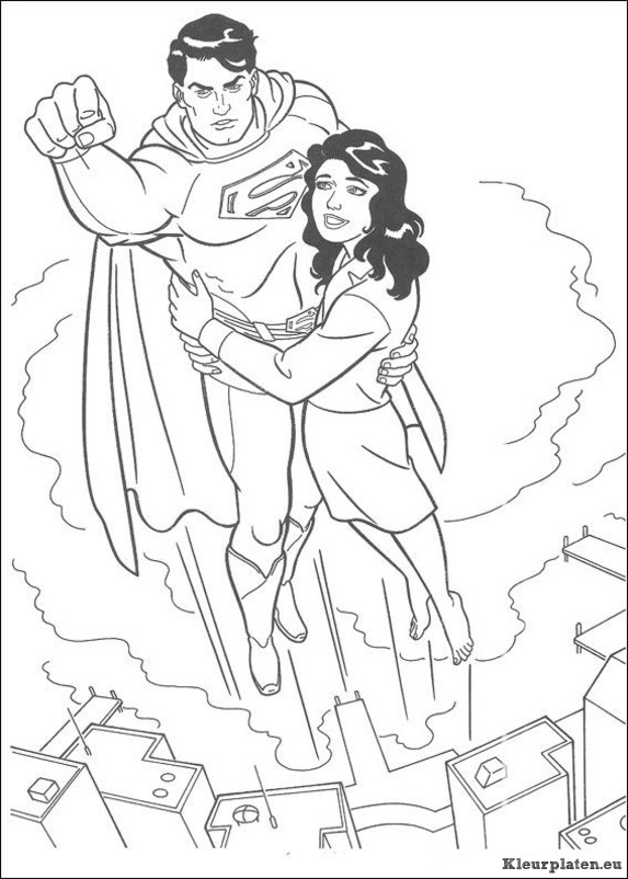 Superman kleurplaten