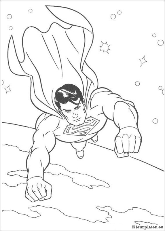 Superman kleurplaten