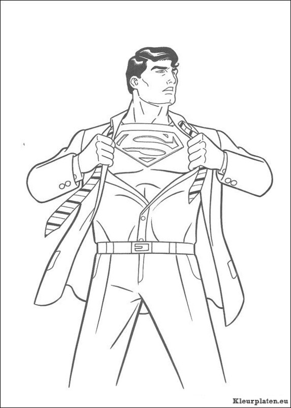 Superman kleurplaat
