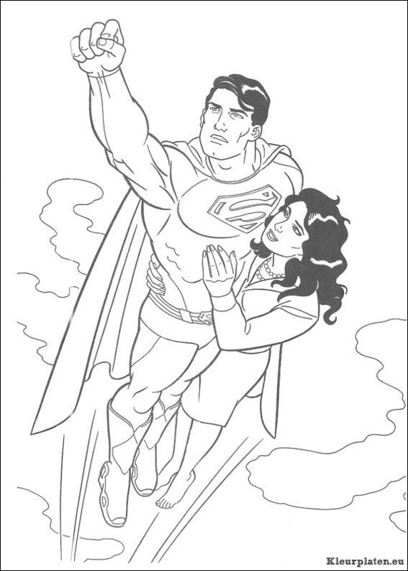Superman kleurplaten
