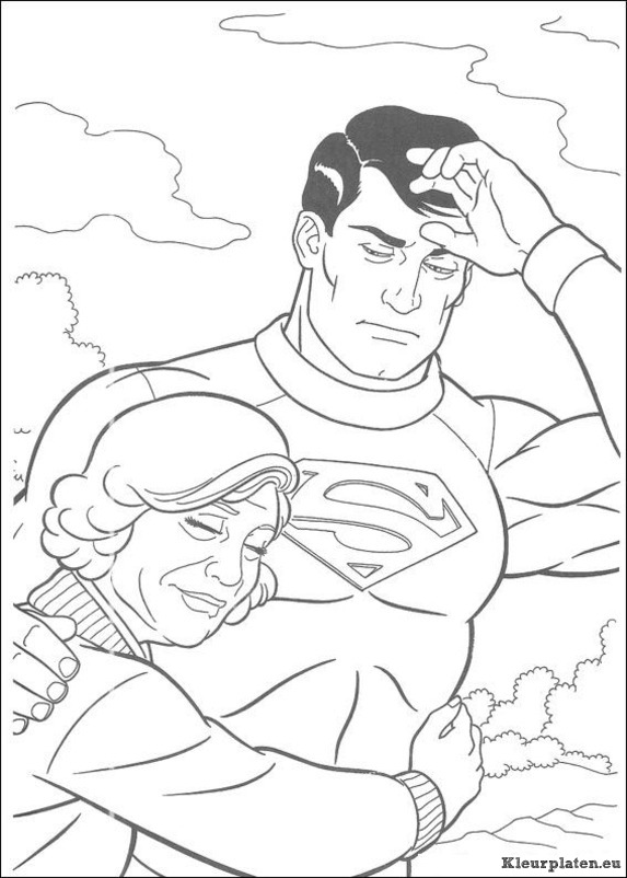 Superman kleurplaten
