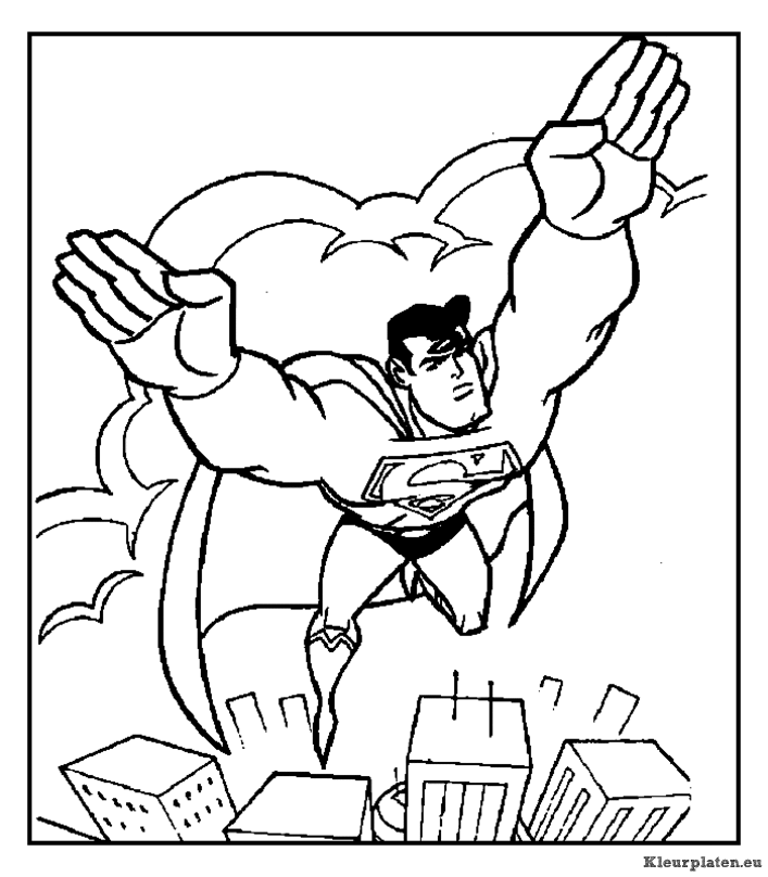 Superman kleurplaten