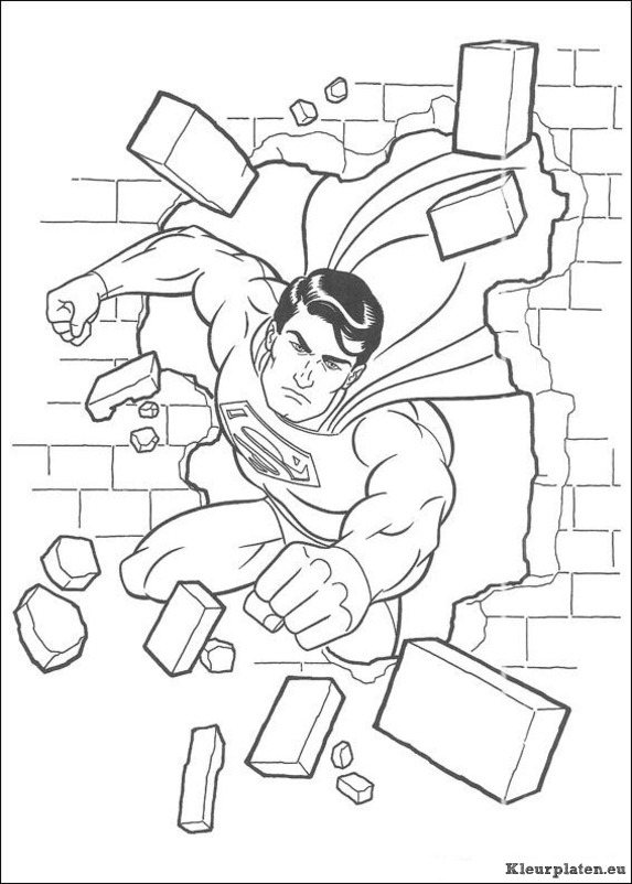 Superman kleurplaten