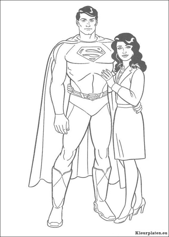Superman kleurplaten