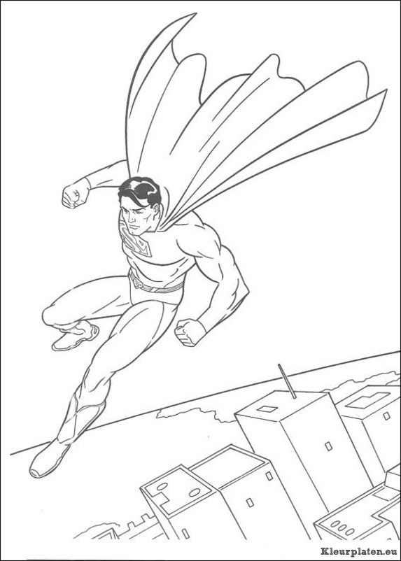 Superman kleurplaten