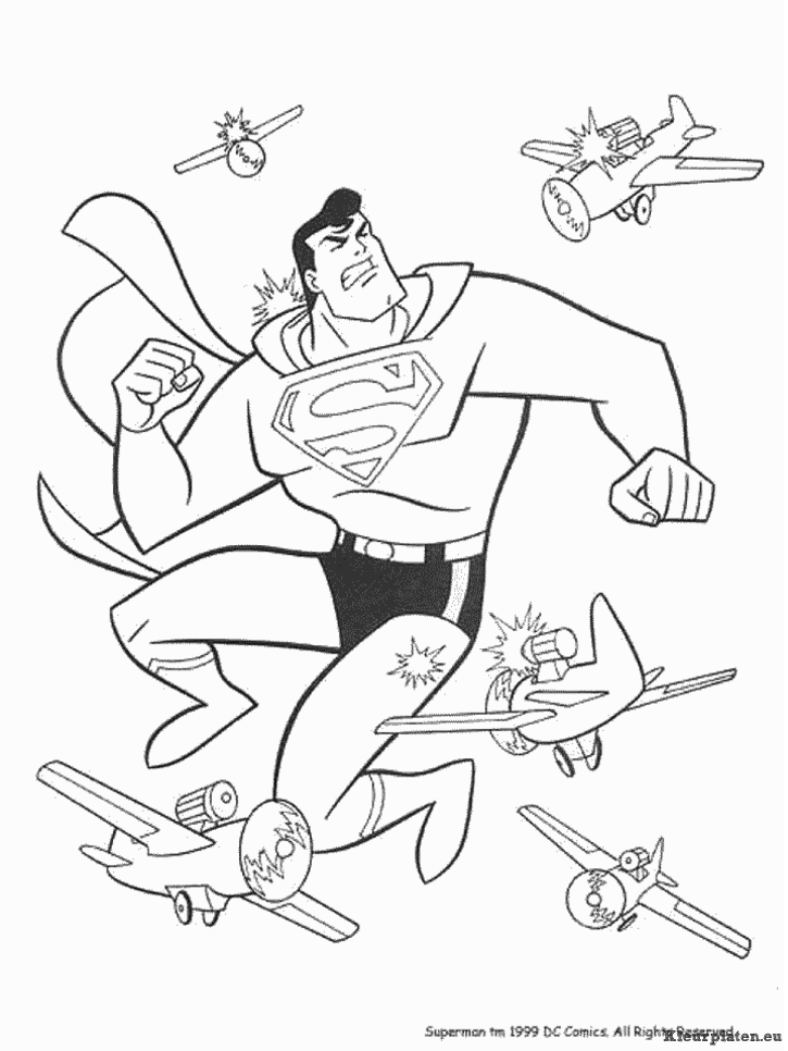 Superman kleurplaten