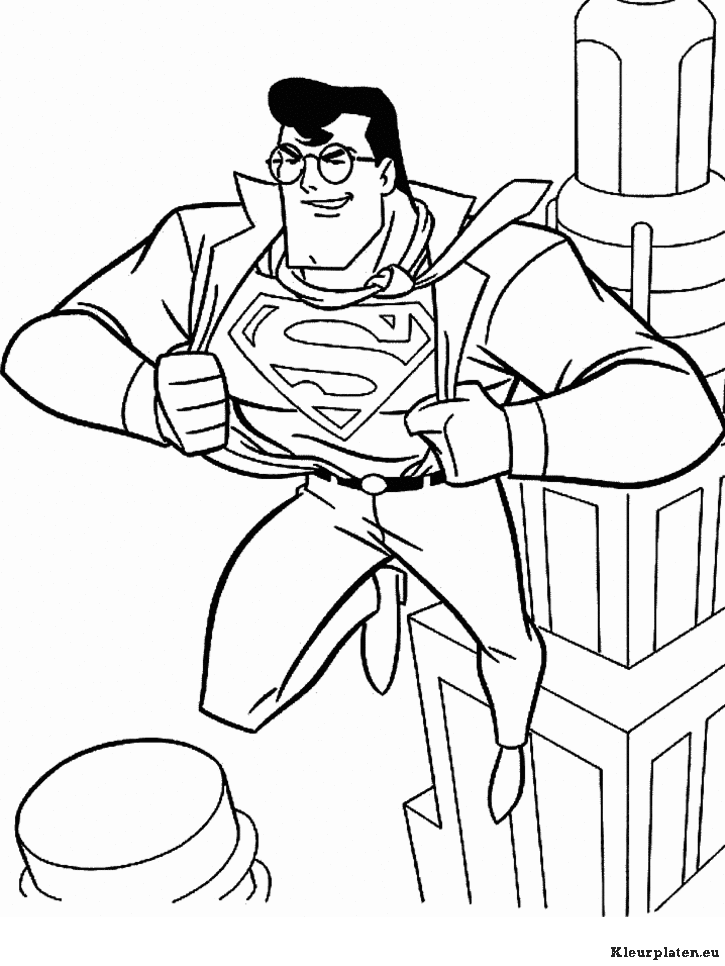 Superman kleurplaten