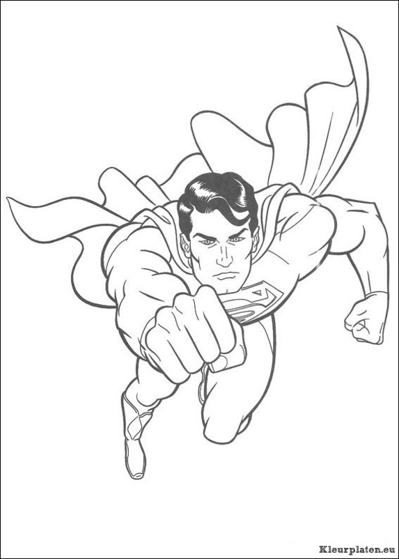 Superman kleurplaten