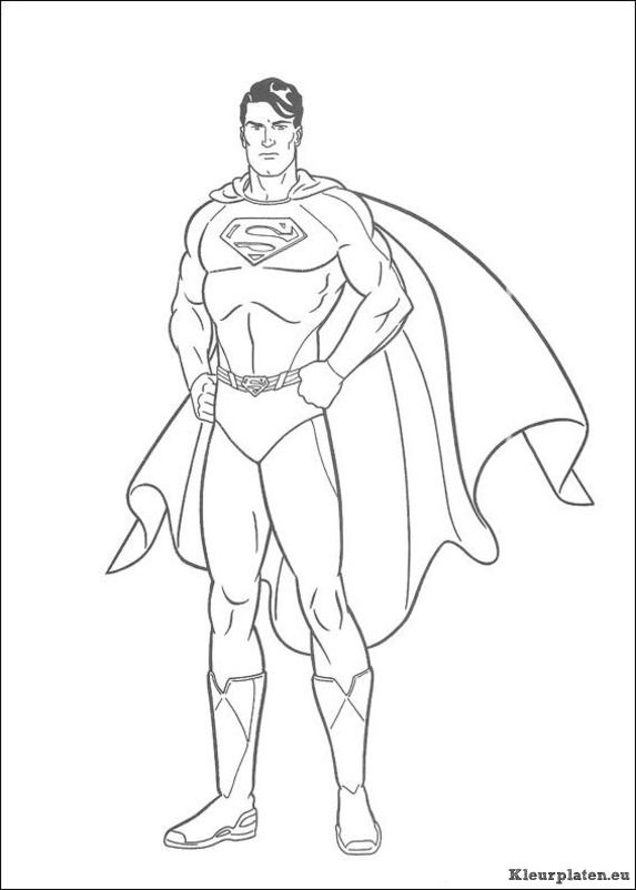 Superman kleurplaten