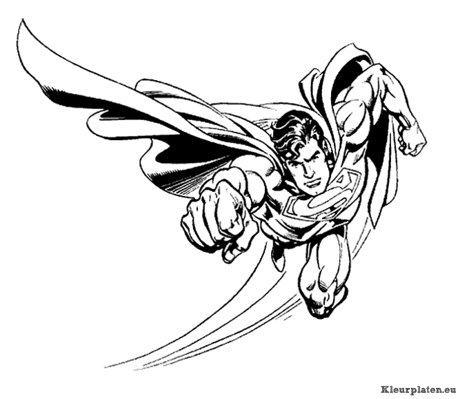 Superman kleurplaten