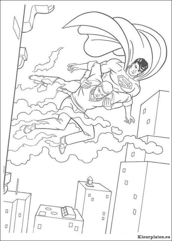 Superman kleurplaten