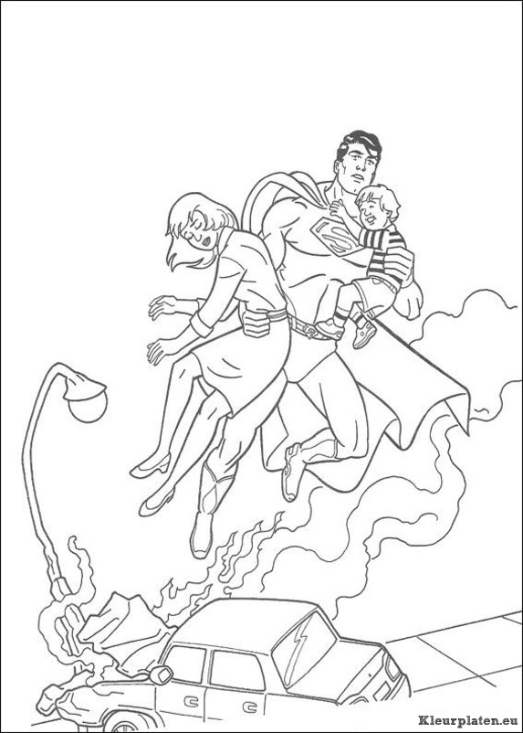 Superman kleurplaten