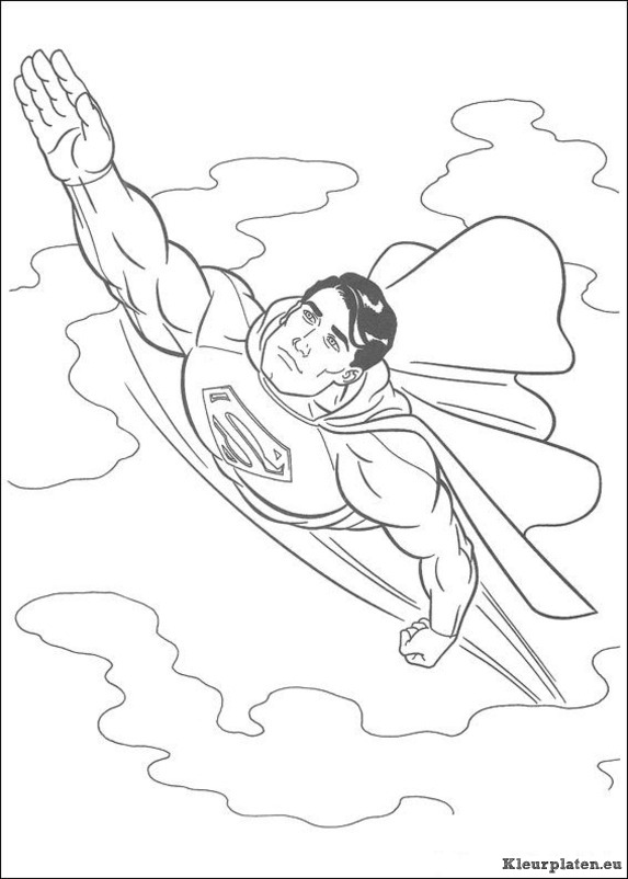 Superman kleurplaten