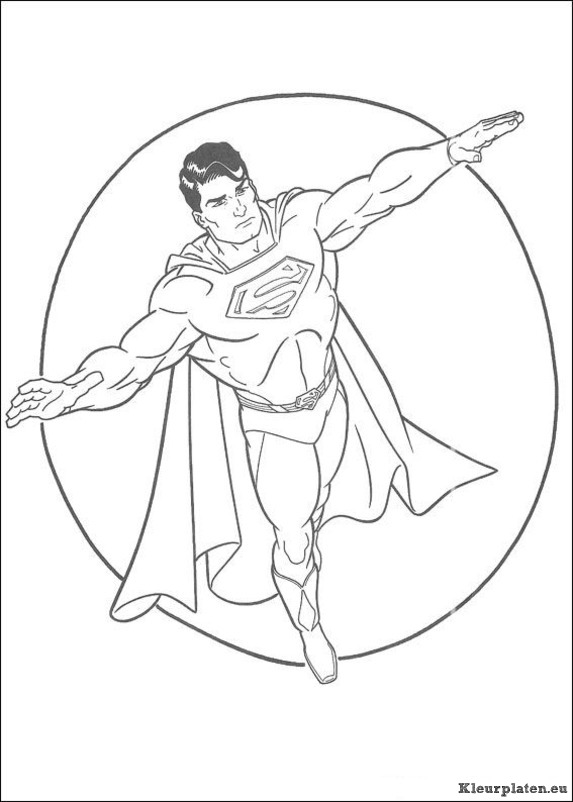 Superman kleurplaten