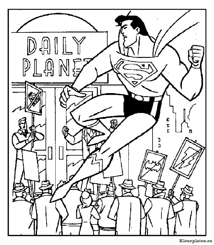 Superman kleurplaten