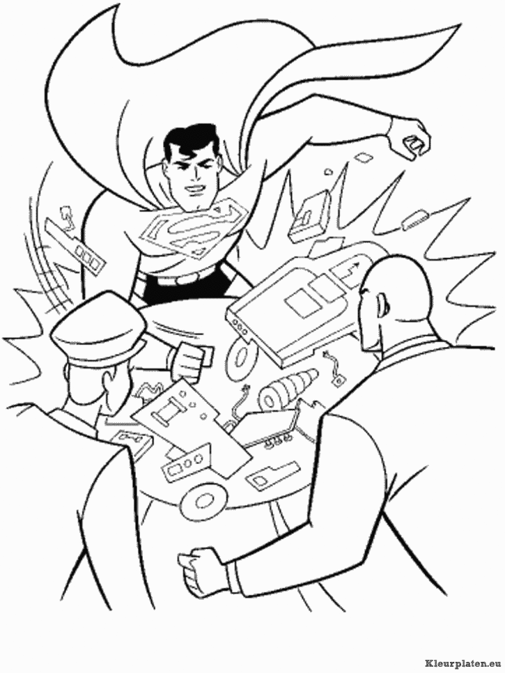 Superman kleurplaten
