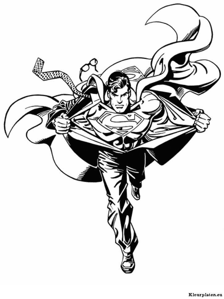Superman kleurplaten