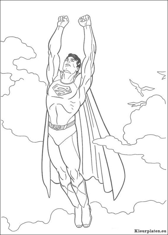 Superman kleurplaten