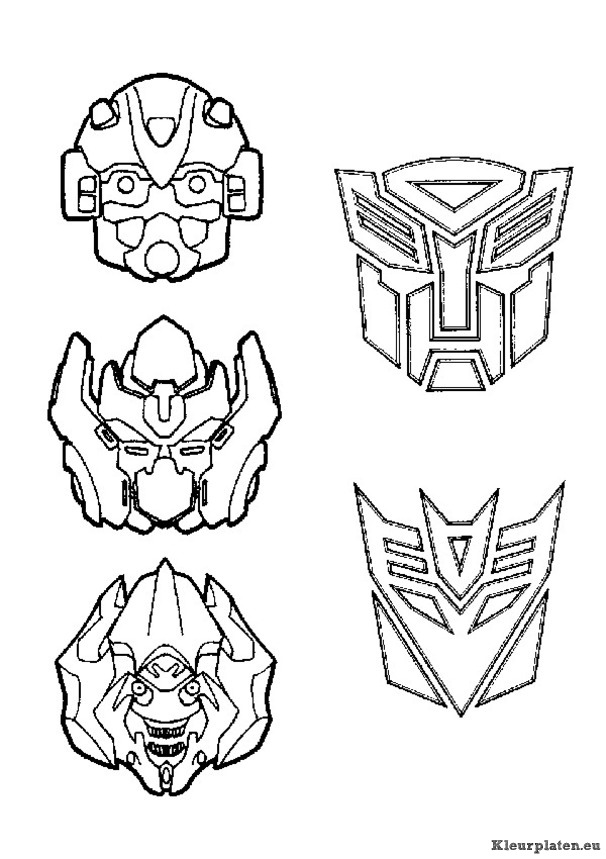 Transformers kleurplaat