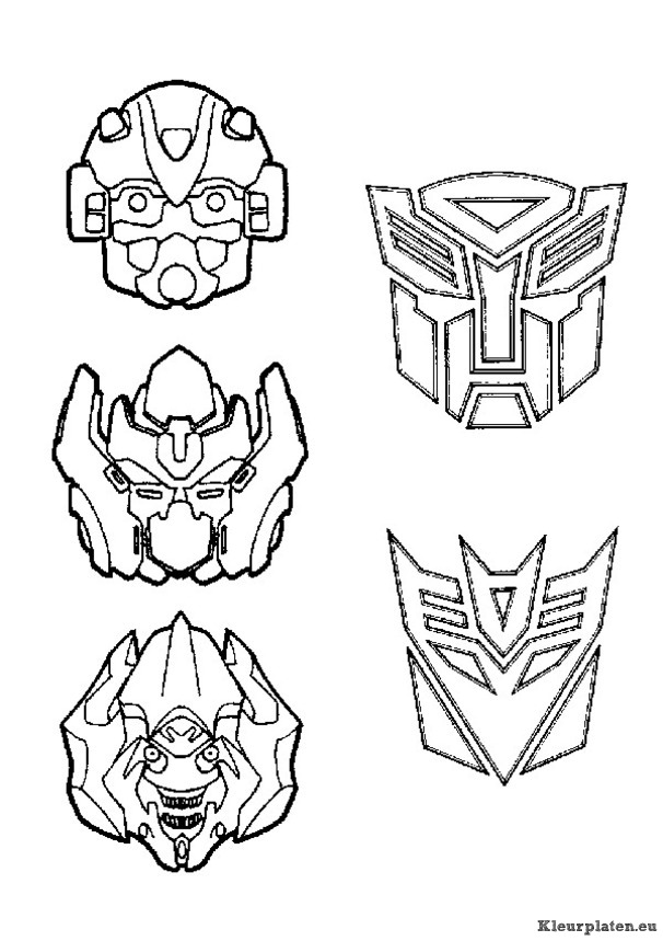 Transformers kleurplaten