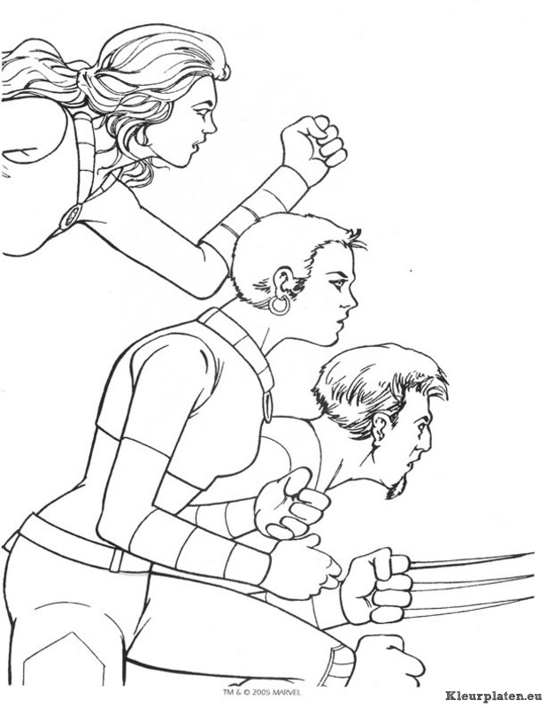 X men kleurplaten