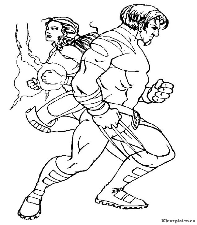 X men kleurplaten