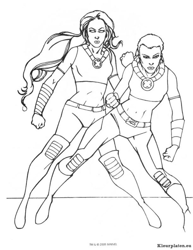 X men kleurplaten