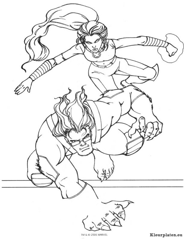X men kleurplaten