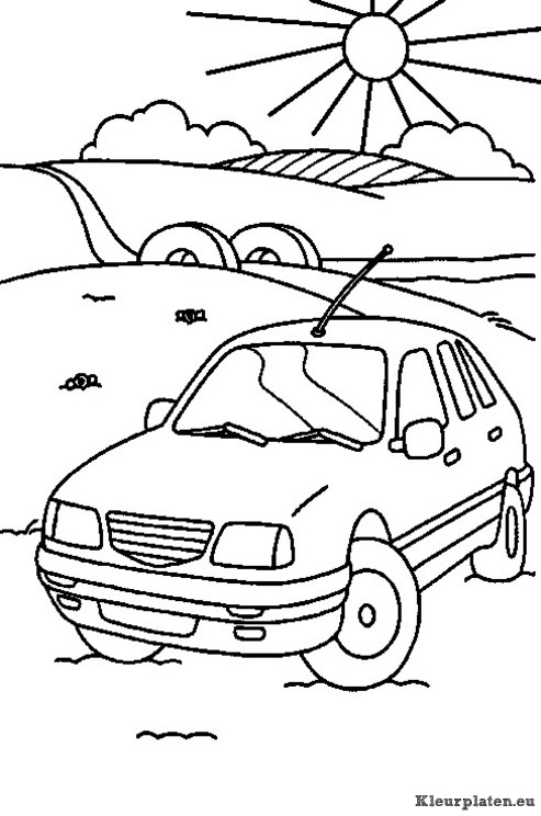 Auto kleurplaten